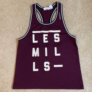 Reebok Maroon Racerback Tank with White Lettering